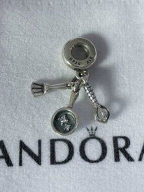 Pandora Spatula, Frying Pan & Whisk Dangle Charm